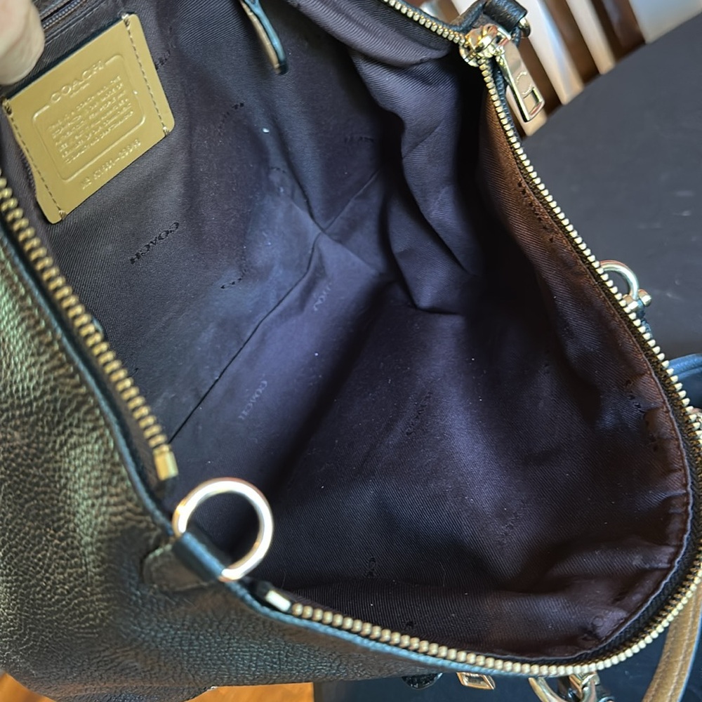 Coach Black and Tan Legacy Jacquard Satchel - Picture 5 of 8